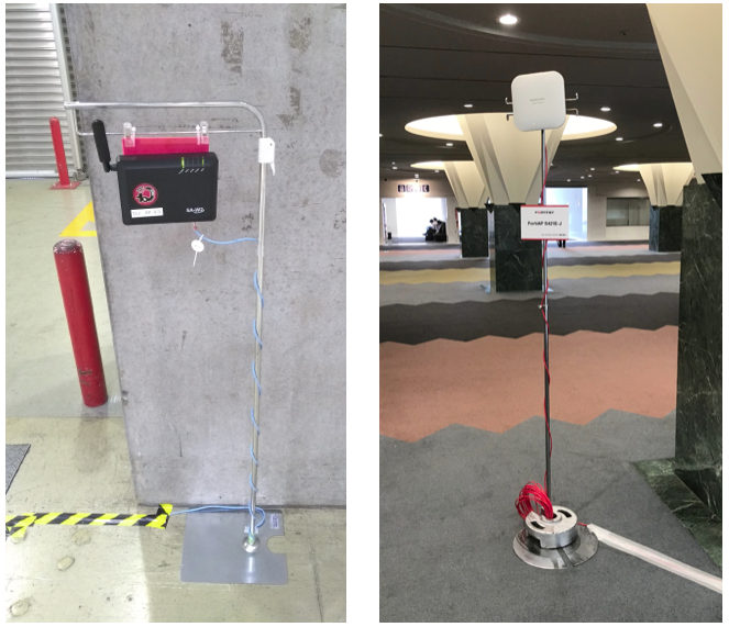 フロアスタンド設置の例 (Maker Faire, Interop Tokyo)